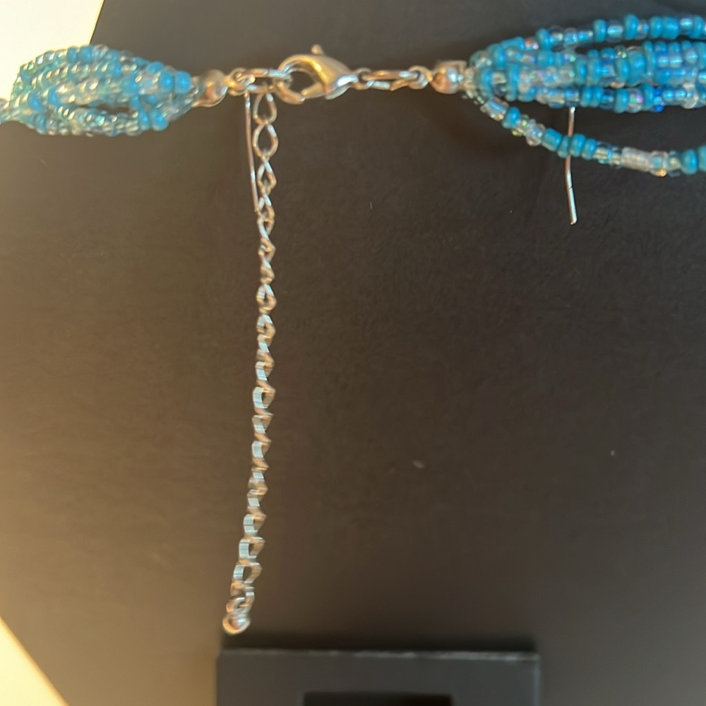 Absolutely Stunning Blue Bead Statement Necklace … - image 4